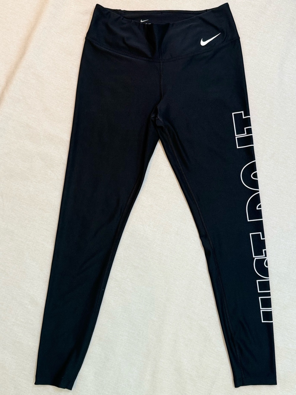 Nike Black Just Do It Dri-Fit High-Waisted Leggings Size M